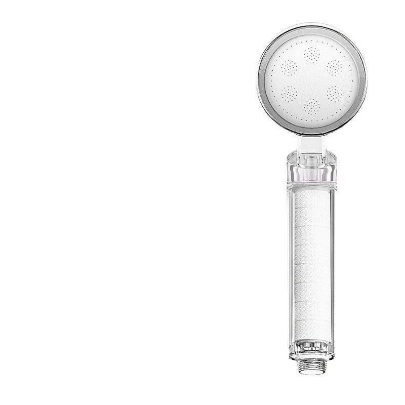 Filtering water purifying shower head